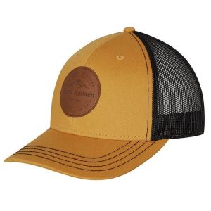 FJORD NANSEN Czapka z daszkiem Trucker Cap Legacy Patch mustard/black. Czarne czapki Fjord Nansen, bez wzorów, z bawełny, klasyczne. Za 99,99 zł.