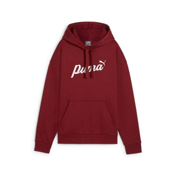 Damska bluza z kapturem ESS+ Script PUMA Intense Red White Rubber. Białe bluzy Puma, l, bez wzorów, z kapturem. W wyprzedaży za 224,90 zł.