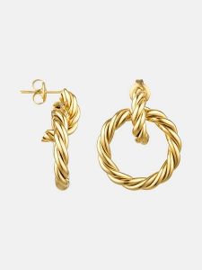 MOODE Kolczyki-wkrętki "Myriam" rozmiar: onesize. Żółte kolczyki MOODE, ze stali. Za 52,99 zł.