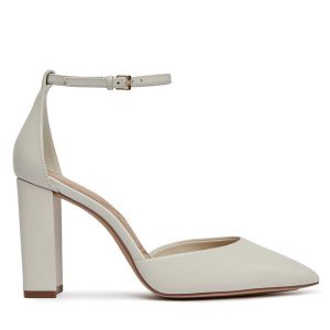 Półbuty Aldo. Białe czółenka ALDO, bez wzorów, bez obcasa, na obcasie, bez zapięcia. Za 469,99 zł.