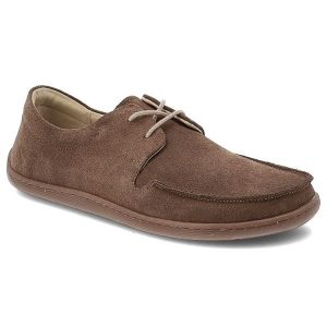 Brązowe Półbuty Armodo Welurowe Obuwie Damskie Barefoot. Brązowe półbuty Armodo, bez wzorów, z weluru, bez obcasa, bez zapięcia. Za 314,99 zł.
