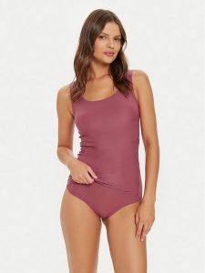 Chantelle Top Soft Stretch C26460 Różowy Regular Fit. Czerwone topy Chantelle, bez wzorów, z syntetyku, bez kołnierzyka, bez ramiączek. Za 119,99 zł.