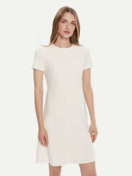 Calvin Klein Sukienka koktajlowa LV044C064G Écru Slim Fit. Kombinezony Calvin Klein, bez wzorów, z syntetyku, wizytowe, bez kołnierzyka, bez ramiączek. Za 479,99 zł.