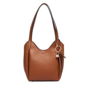 Torebka Guess. Brązowe torebki klasyczne Guess, z aplikacjami, bez dodatków. Za 584,99 zł.