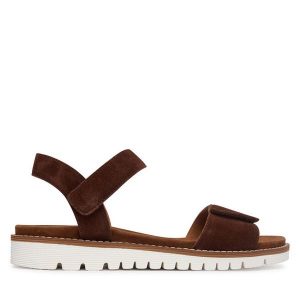 Sandały Ara. Brązowe sandały Ara, bez wzorów, bez obcasa, na płaskiej podeszwie, bez zapięcia. Za 399,99 zł.