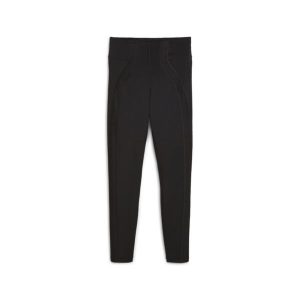 Damskie prążkowane legginsy CLOUDSPUN z wysokim stanem PUMA Black. Czarne legginsy Puma, bez wzorów, prążkowane, z podwyższonym stanem. Za 228,99 zł.
