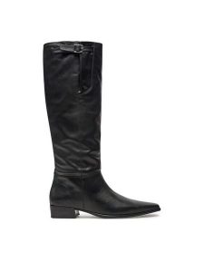 Vagabond Shoemakers Kozaki Nella 5616-101-20 Czarny. Czarne kozaki Vagabond Shoemakers, bez wzorów, ze skóry, bez obcasa, na słupku, bez zapięcia. Za 599,99 zł.