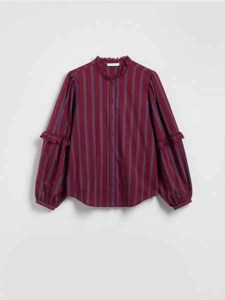 Koszula w paski - wielobarwny. Koszule Reserved, l, bez wzorów, z bawełny, bez kołnierzyka, bez ramiączek. Za 149,99 zł.