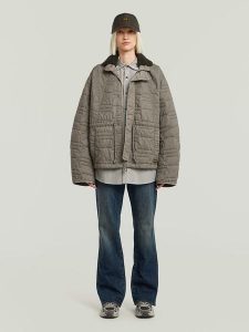 G-Star Kurtka przejściowa w kolorze szarym rozmiar: S. Szare kurtki G-Star, s, bez wzorów, bez kaptura. Za 497,45 zł.