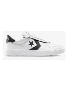Converse Skórzane sneakersy "SC25" w kolorze biało-czarnym rozmiar: 44. Białe trampki Converse, bez wzorów, bez zapięcia. Za 214,95 zł.