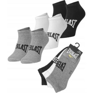 Skarpetki sneaker do kostki Everlast 3-pak. Białe skarpetki EVERLAST, bez wzorów, z bawełny. W wyprzedaży za 19,99 zł.
