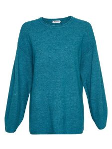 MOSS COPENHAGEN Sweter "Juvia" w kolorze niebieskim rozmiar: XS/S. Niebieskie swetry oversize Moss Copenhagen, s, bez wzorów, z poliamidu, bez ramiączek. Za 114,17 zł.