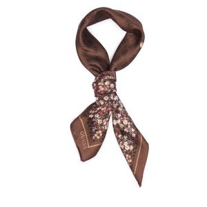 Apaszka Guess. Brązowe apaszki i chusty Guess, z aplikacjami. Za 154,99 zł.