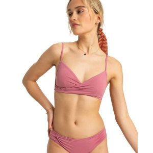 Stanik bikini typu bralette dla Kobiety BEACH CLASSICS Różowy. Czerwone bikini Roxy, bez wzorów, z elastanu. Za 159,99 zł.