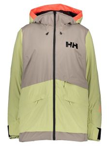 Helly Hansen Kurtka narciarska "Powchaser 2.0" w kolorze beżowo-zielonym rozmiar: XS. Brązowe kurtki sportowe Helly Hansen, s, bez wzorów, z materiału, bez kaptura, narciarskie, primaloft. Za 434,85 zł.