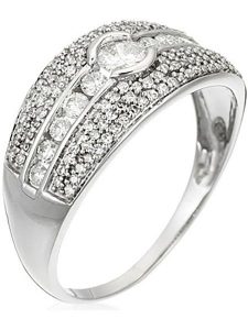 ATELIER DU DIAMANT Złoty pierścionek "Jonc Lumineux" z diamentami rozmiar: 52. Szare pierścionki ATELIER DU DIAMANT, z diamentem, złote. Za 6 437,99 zł.