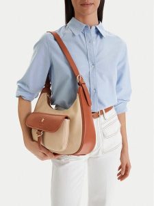 Beverly Hills Polo Club Torebka CEO-BHPC-C-026-09 Brązowy. Brązowe torebki klasyczne Beverly Hills Polo Club, bez wzorów, z materiału, bez dodatków. Za 229,99 zł.