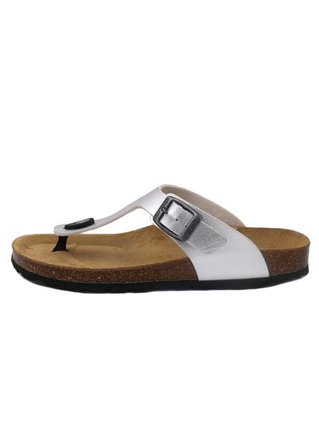 Billowy Japonki w kolorze srebrnym rozmiar: 40. Szare klapki Billowy, bez wzorów, z otwartym noskiem, bez obcasa. Za 78,84 zł.