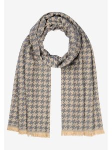 More & More Szal w kolorze beżowo-niebieskim rozmiar: onesize. Brązowe szaliki More & More, bez wzorów, z materiału. Za 122,09 zł.