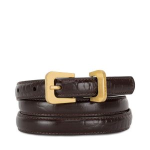 Pasek Damski GINO ROSSI. Brązowe paski Gino Rossi, bez wzorów. Za 99,99 zł.