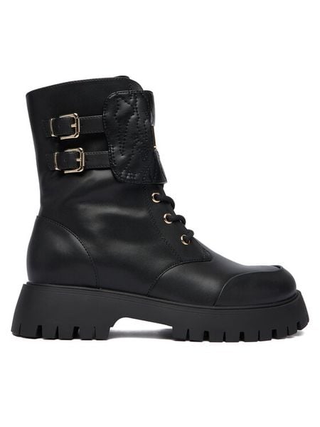 Just Cavalli Trapery 79RA3S97 ZSD64 Czarny. Czarne buty zimowe Just Cavalli, ze skóry, bez obcasa, bez zapięcia. Za 609,99 zł.