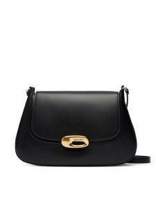 Calvin Klein Torebka Hardware Flap Medium Crossbody LV04F3401G Czarny. Czarne torebki klasyczne Calvin Klein, bez wzorów, ze skóry, bez dodatków. Za 649,99 zł.