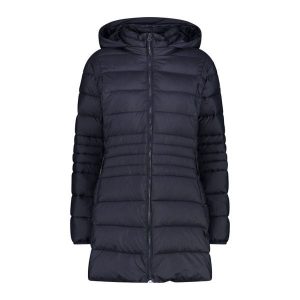 Damska długa kurtka z kapturem CMP 3M™ Thinsulate™. Niebieskie kurtki CMP, m, bez wzorów, z puchu, z kapturem. Za 591,00 zł.
