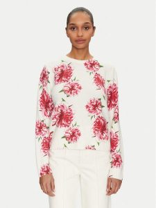 Morgan Sweter 251-MFLOWER Écru Regular Fit. Swetry klasyczne Morgan, xs, z syntetyku, bez kołnierzyka. Za 149,99 zł.
