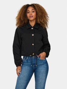 ONLY Kurtka przejściowa Eja Orchid 15308910 Czarny Regular Fit. Czarne kurtki ONLY, xl, bez wzorów, z syntetyku, bez kaptura. Za 169,99 zł.
