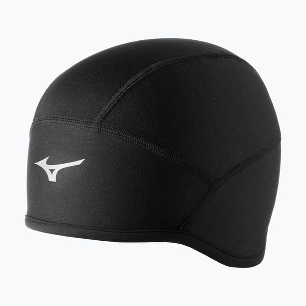 Czapka do biegania Mizuno Warma Lite Pip. Czarne czapki Mizuno, bez wzorów, z elastanu. Za 131,50 zł.