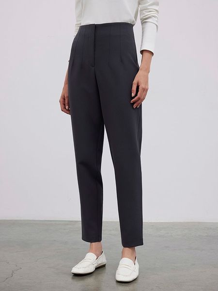 BGN Spodnie w kolorze antracytowym rozmiar: 36. Czarne spodnie z wysokim stanem BGN, bez wzorów, z materiału, z podwyższonym stanem. Za 153,71 zł.