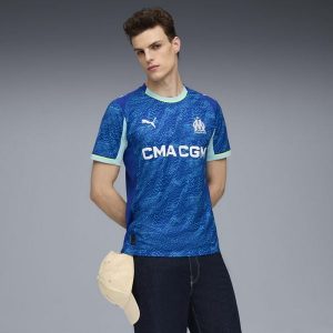 Koszulka piłkarska Puma Olympique de Marseille 25/26 Trzecia. Bluzki Puma, xl, bez wzorów, z materiału, sportowe, bez kołnierzyka, bez ramiączek. Za 369,99 zł.