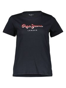 Pepe Jeans Koszulka w kolorze czarnym rozmiar: XS. Czarne bluzki Pepe Jeans, xs, bez wzorów, z bawełny, bez kołnierzyka, bez ramiączek. Za 74,46 zł.