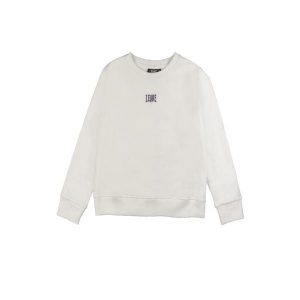 Bluza zimowa Leone 1947 Lavendelfarbenes,Rundhalsausschnitt für Mädchen. Białe bluzy LEONE 1947 APPAREL, na zimę, m, bez wzorów, z bawełny, bez kaptura. W wyprzedaży za 98,94 zł.