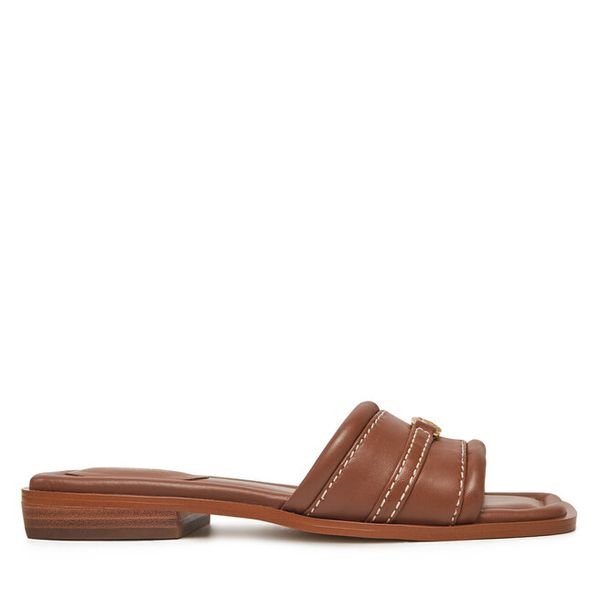 Klapki Michael Kors. Brązowe klapki Michael Kors, bez wzorów, bez obcasa. Za 469,99 zł.