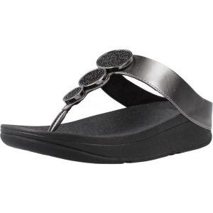Sandały Fitflop Model Hj1 B06 Kolor Czarny. Czarne sandały Flip Flop, bez wzorów, z syntetyku, bez obcasa, bez zapięcia. Za 530,50 zł.