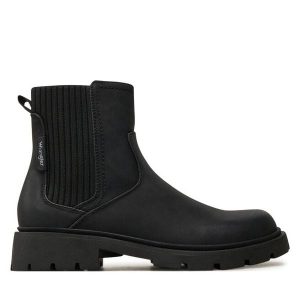 Sztyblety Wrangler. Czarne botki Wrangler, bez wzorów, bez obcasa, na płaskiej podeszwie, bez zapięcia. Za 239,99 zł.