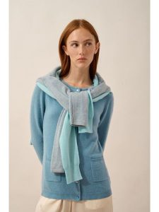 Just Cashmere Kaszmirowy kardigan "Katharine" w kolorze błękitnym rozmiar: XL. Niebieskie kardigany Just Cashmere, z kaszmiru. Za 347,99 zł.