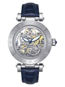 Empress Zegarek automatyczny "Theodora" w kolorze srebrno-granatowym rozmiar: onesize. Niebieskie, analogowe zegarki Empress. Za 587,99 zł.