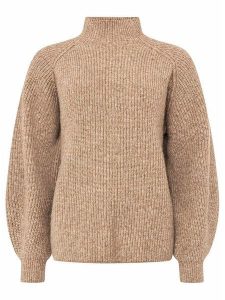 Zwillingsherz Sweter w kolorze beżowym rozmiar: XL. Brązowe swetry oversize Zwillingsherz, xl, bez wzorów, prążkowane, bez ramiączek. Za 158,10 zł.