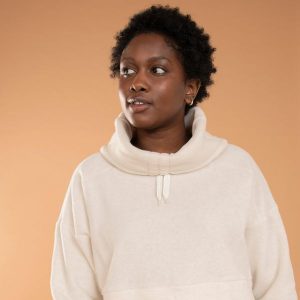 Bluza Do Jogi I Relaksacji Damska Polarowa Beżowa Kimjaly. Brązowe bluzy KIMJALY, l, bez wzorów, z bawełny, bez kaptura. W wyprzedaży za 99,99 zł.