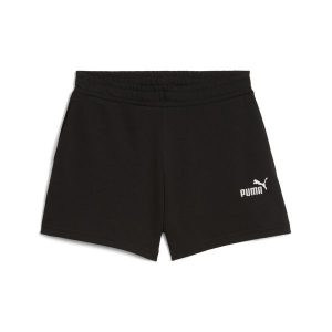 Młodzieżowe szorty ESS z małym logo No. 1 PUMA Black. Czarna szorty Puma, bez wzorów, prążkowane, młodzieżowe. Za 109,00 zł.