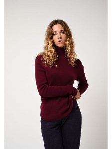AUTHENTIC CASHMERE Kaszmirowy golf "Suzie" w kolorze bordowym rozmiar: L. Czerwone golfy AUTHENTIC CASHMERE, bez wzorów, z kaszmiru. Za 254,74 zł.