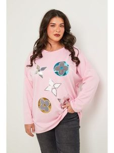 Curvy Lady Sweter w kolorze jasnoróżowym rozmiar: 48/50. Różowe swetry oversize Curvy Lady, bez wzorów, bez ramiączek. Za 136,13 zł.