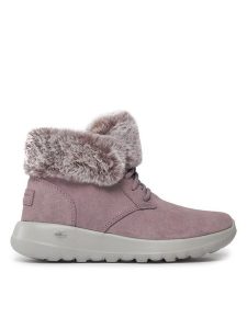 Skechers Botki On-The-Go Joy Plush Dreams 144042/LAV Fioletowy. Fioletowe botki Skechers, bez wzorów, ze skóry, bez obcasa, na płaskiej podeszwie, bez zapięcia. Za 339,99 zł.