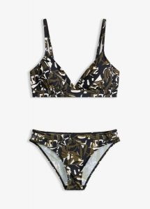 Bikini ze skrzyżowanymi ramiączkami (2 części). Białe bikini bonprix, bez wzorów. Za 114,99 zł.