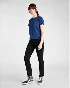 LEE SEASONAL GRAPHIC TEE DAMSKI T-SHIRT KOSZULKA NADRUK REGULAR FIT WASHED BLUE L41OFELR 112109108. Niebieskie bluzki Lee, l, bez wzorów, bez kołnierzyka, bez ramiączek. Za 69,99 zł.