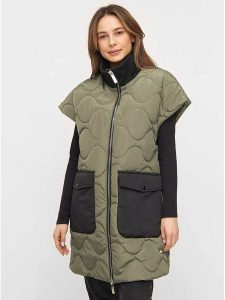 TicketWOMAN Kamizelka pikowana w kolorze khaki rozmiar: 38. Brązowe kamizelki TicketWOMAN, bez wzorów, bez kołnierzyka, bez ramiączek, bez kaptura. Za 230,99 zł.