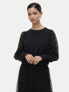 Vero Moda Bluzka Alva 10337474 Czarny Regular Fit. Czarne bluzki Vero Moda, l, bez wzorów, z syntetyku, bez kołnierzyka, bez ramiączek. Za 159,99 zł.