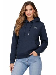 Geographical Norway Bluza "Guni" w kolorze granatowym rozmiar: XXL. Niebieskie bluzy Geographical Norway, xxl, bez wzorów, z bawełny, z kapturem. Za 127,05 zł.